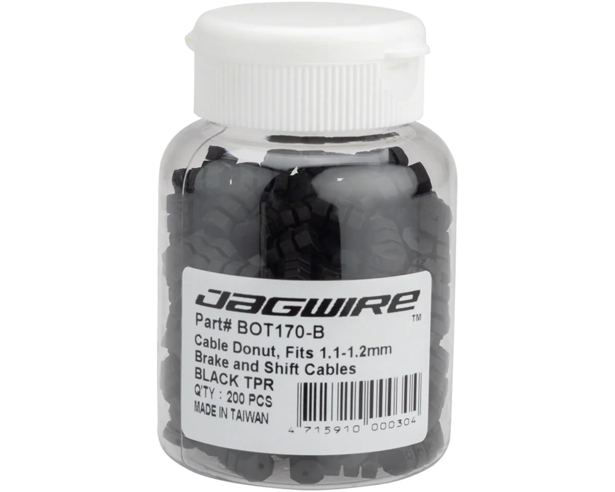 Jagwire Cable Spacer Donuts (Black) (1.2mm) (Bottle of 600)